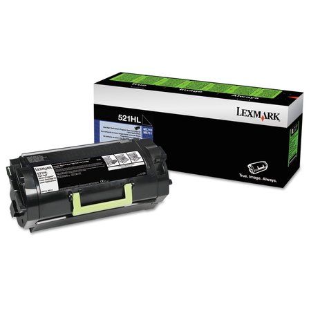 LEXMARK Toner Cartridge, 45000 Page-Yield, Black, Max. Page Yield: 25, 000 52D1H0L